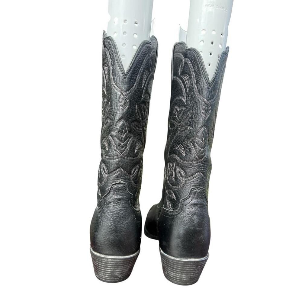 Ariat Heritage R Toe Cowboy Boot Black Leather Women size 9.5 - Picture 4 of 6